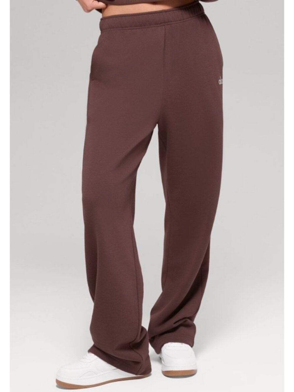 Alo Accolade Straight Leg Sweatpants Brownstone High-Rise Waist Sweats Joggers M - Picture 4 of 10